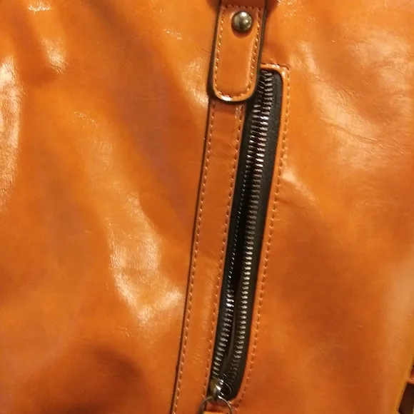 New Orange Brown Soft Briefcase/Work Bag - Picture 3 of 7